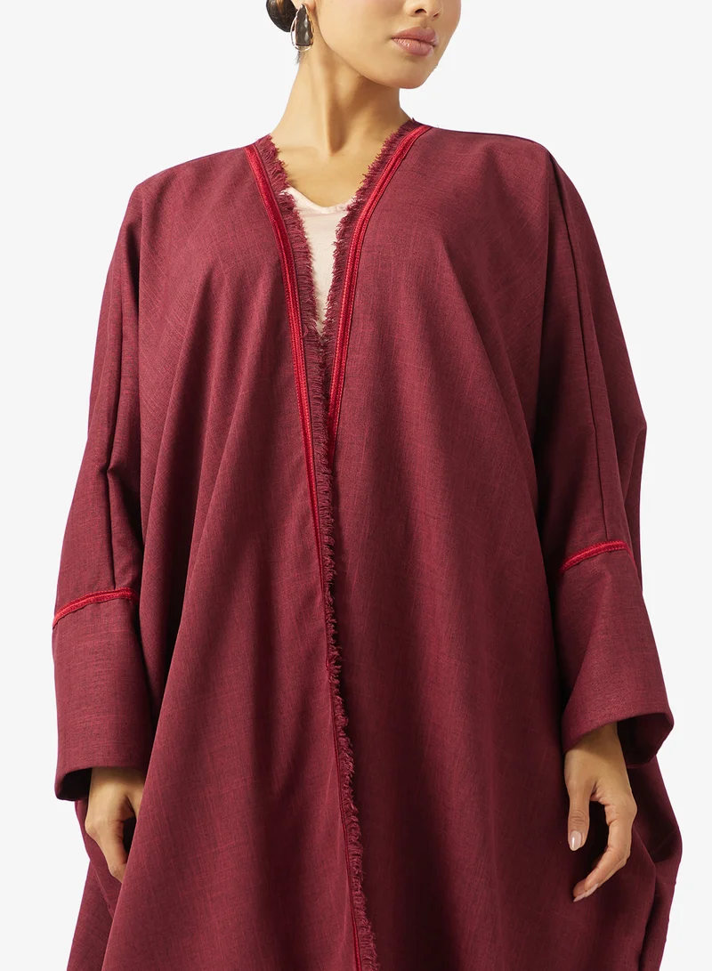 hayas closet  Embellished Open Front Abaya for Women | Best Price UAE